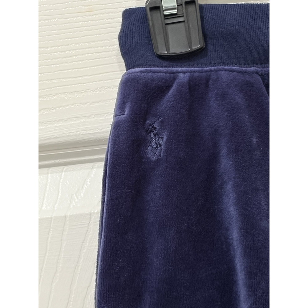 Polo Ralph Lauren Sweatpants Girls Sz LG 12/14 Blue Suede Elastic Waist Joggers - Picture 4 of 7